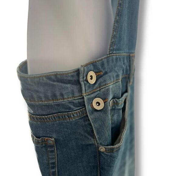 Dollhouse Overalls Juniors Sz 15 Blue Distressed Denim Country Girl Farmer NWT - Picture 7 of 16